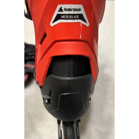 Rollerblade Mens Size 8 Microblade Black Red Adjustable Inline Skates - Picture 5 of 7